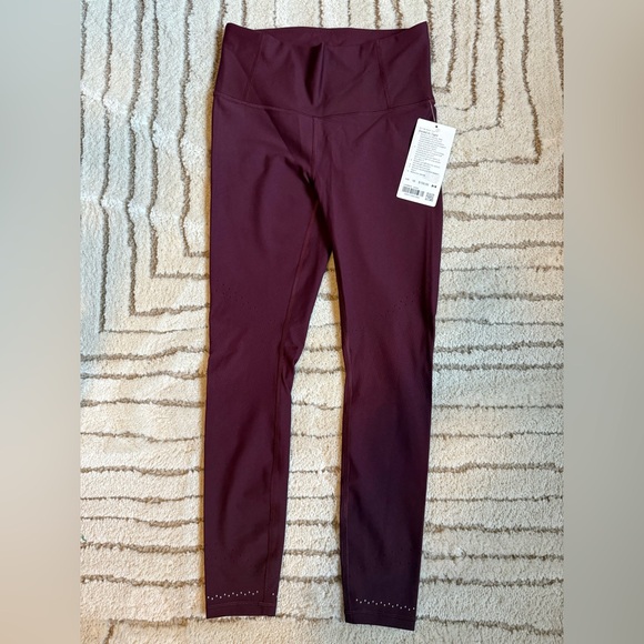 Lululemon Zoned In Tight 27” Cassis Burgundy Size 10 *New W/Tags* - Picture 1 of 5